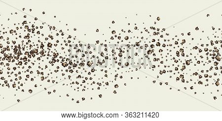 Seamles Faux Leopard Skin Pattern With Hand Drawn Dark Spots. Abstract Animal Print. Illustration An