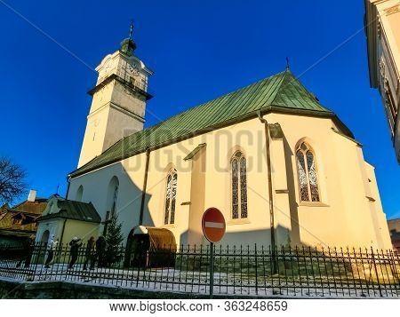 Poprad, Slovakia - January 01, 2020: Ancient Slovak City Spisska Sobota Poprad
