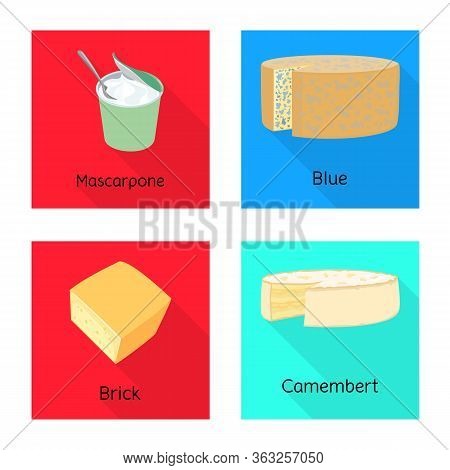 Vector Illustration Of Breakfast And Piece Logo. Set Of Breakfast And Product Vector Icon For Stock.
