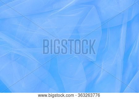 Abstract Soft Chiffon Blue Fatin Texture Background