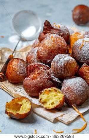 Homemade French Doughnuts Beignet.