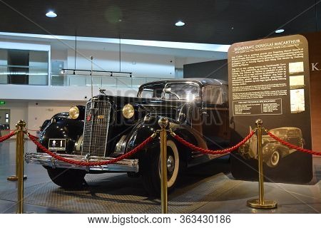 Quezon City, Ph - Apr. 28: 1934 Cadillac V16 Transformable Town Car Cabriolet By General Douglas Mac