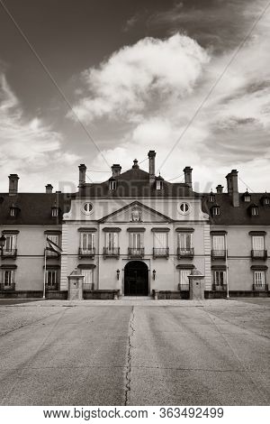 Royal Palace of El Pardo historic building in Madrid, Spain.