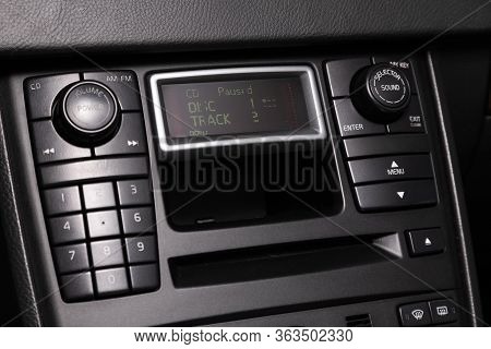 Novosibirsk/ Russia - April 02   2020: Volvo Xc90, Close Up Of  Car Panel With The Air Conditioning 