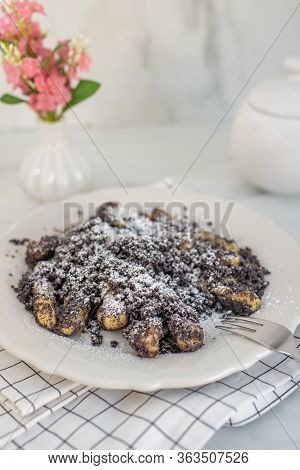 Potato Dumplings Sulance Gnocci With Milled Poppy Seeds And Sugar Powder