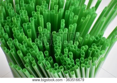 Bunch Of Straws For Juice Center Background