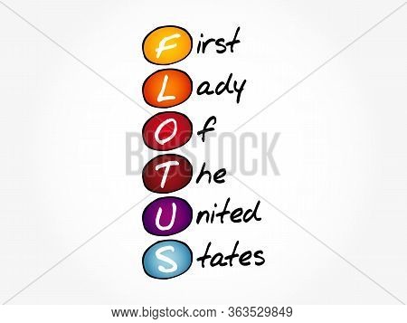 Flotus - First Lady Of The United States Acronym, Concept Background