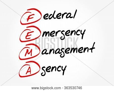 Fema - Federal Emergency Management Agency Acronym, Concept Background