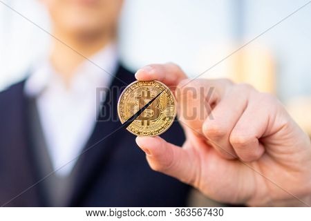 Bitcoin Halving. Block Reward Gets Cut In Half Every Four Years For Miners.