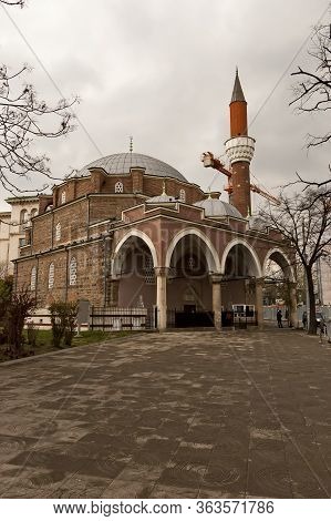 Sofia, Bulgaria - April 19, 2011:  Banya Bashi Mosque, Built In 1474, On The Medieval Banski Square,