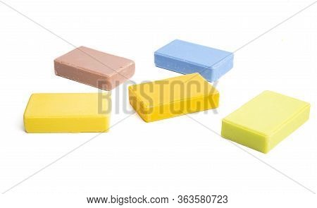 Antibacteria Square Soap Isolated On White Background