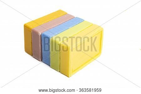 Square Soap Antibacteria Isolated On White Background