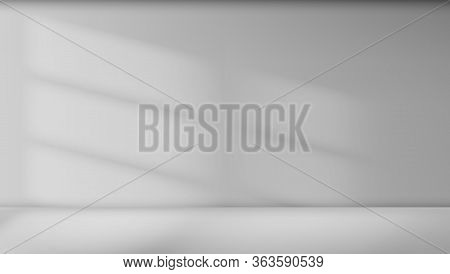 Abstract Empty White Room Interior With Light