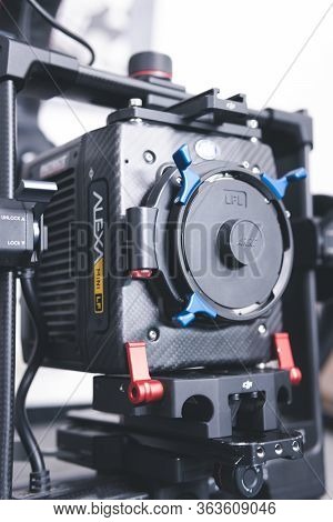 Kyiv, Ukraine - 04.17.2020: Studio Shoot Of Professional Video Camera Arri Alexa Mini Lf With Out Le