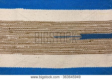 Fabric Texture. Background From Multi-colored Fabric. Thread Of All Colors. Template For Design. A B
