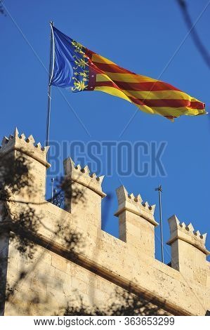 Valencia, Spain - March 18, 2011: Detail Of The Lonja De La Seda In Valencia. Gothic Style Civil Bui