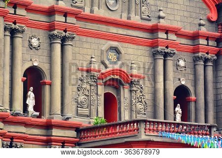 Manila, Ph - Oct 7 - Binondo Church Facade On October 7, 2017 In Manila, Philippines.