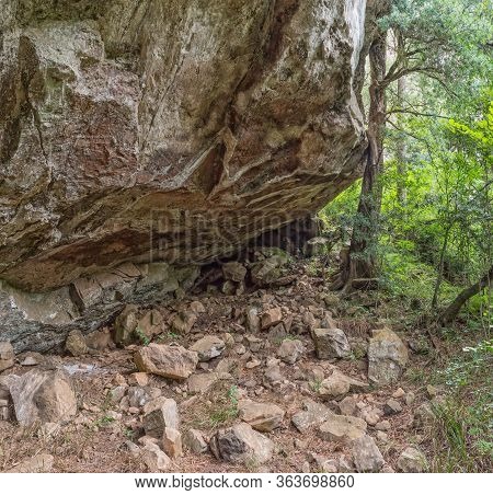 The Grotto, An Overhanging Rock Near Mahai In The Drakensberg