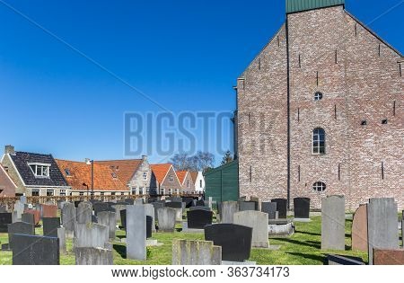 Graves At The Cemetery In Historic Town Heeg, Netherlands