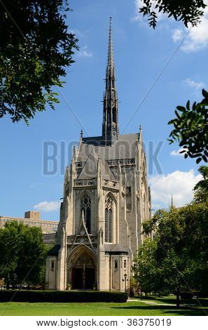 Heinz kapel på campus i University of Pittsburgh i Pittsburgh, Pennsylvania.