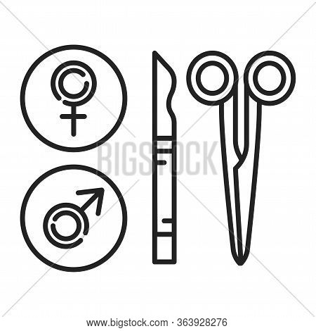 Sterilization Black Line Icon. Birth Control. Pictogram For Web Page, Mobile App, Promo. Ui Ux Gui D