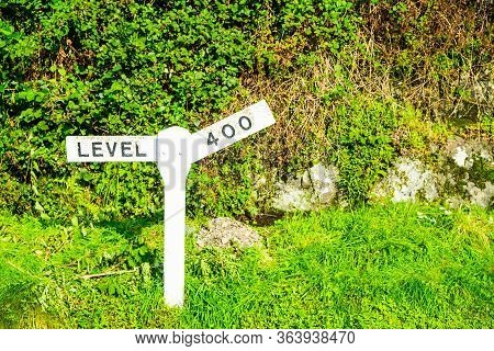 The Destination Sign For Haverthwaite Station On The Lakeside And Haverthwaite Railway In Cumbria Uk