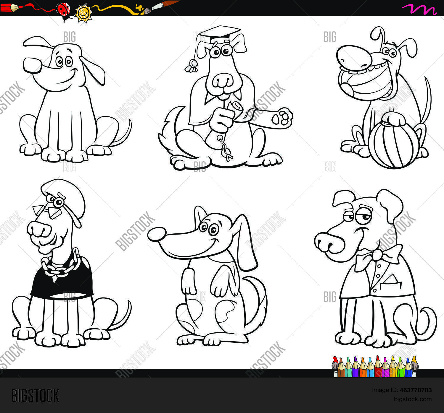 Black White Cartoon Vector & Photo (Free Trial) Bigstock