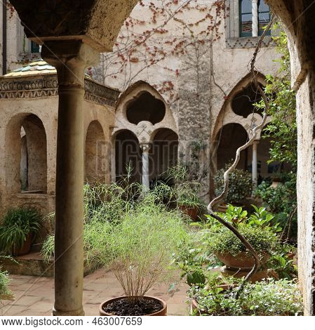 Detail Of Villa Cimbrone In Ravello, Italy. High Quality Photo