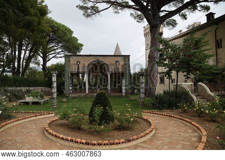 The Splendid Villa Cimbrone In Ravello, Italy. High Quality Photo