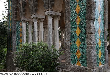 Detail Of Villa Cimbrone In Ravello, Italy. High Quality Photo