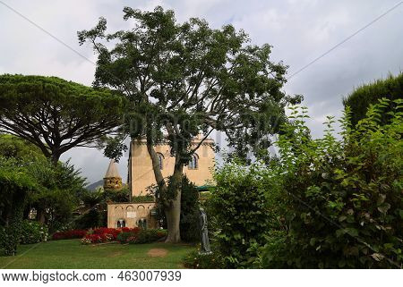 The Splendid Villa Cimbrone In Ravello, Italy. High Quality Photo