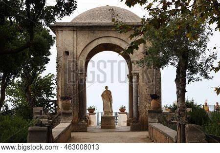 Detail Of Villa Cimbrone In Ravello, Italy. High Quality Photo