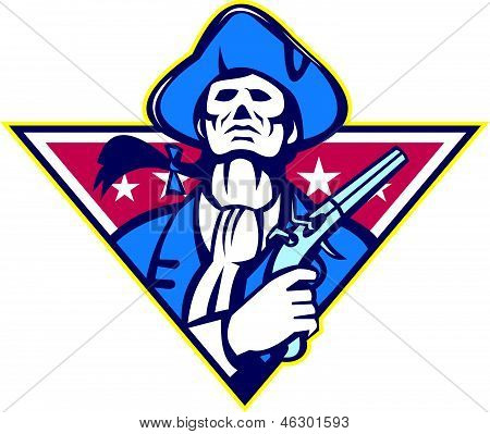 Amerikaanse Patriot Minuteman Flintlock pistool
