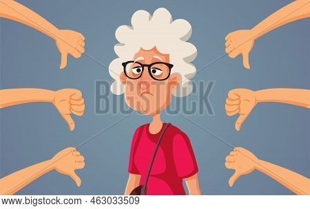 Senior Woman Getting A Negative Reaction Being Blamed By Society