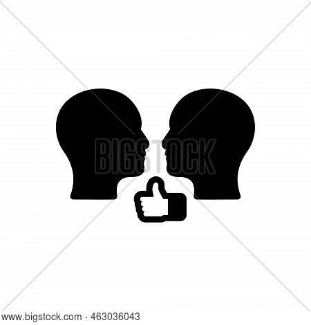 Black Solid Icon For Commitments Dedication Loyalty Approve Customer Gratification