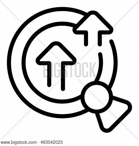 Search Online Monetize Icon Outline Vector. Profit Data. Digital Lead