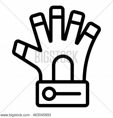 Sport Cotton Gloves Icon Outline Vector. Glove Winter. Snow Bike