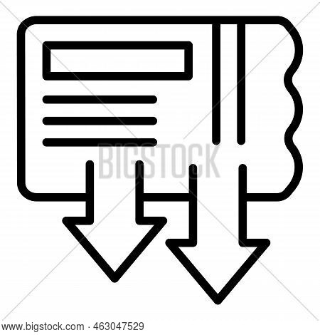 Take Cinema Ticket Icon Outline Vector. Movie Show. Show Event