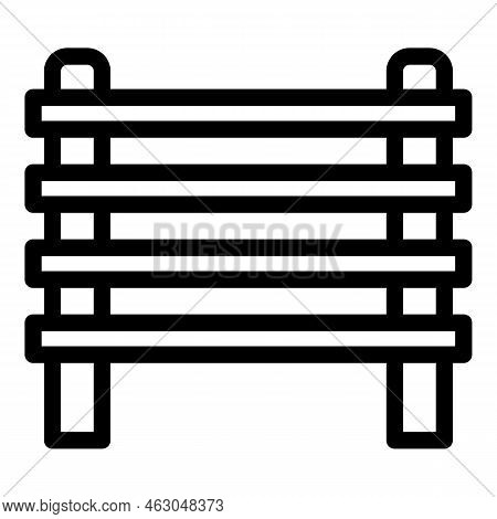 Horse Wood Bars Icon Outline Vector. Race Sport. Track Fast Run