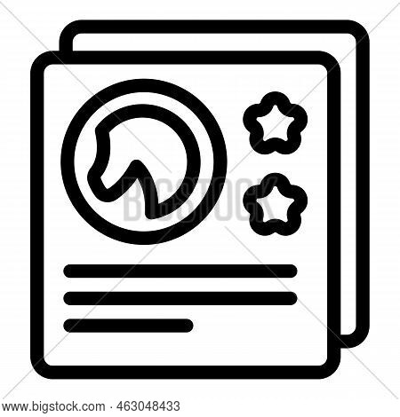 Jockey Sport Cv Icon Outline Vector. Race Horse. Derby Track