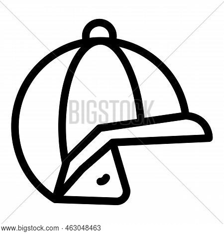 Plastic Jockey Helmet Icon Outline Vector. Race Sport. Run Fast
