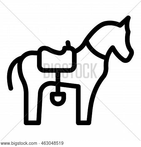 Hippodrome Horse Icon Outline Vector. Race Sport. Melbourne Cup