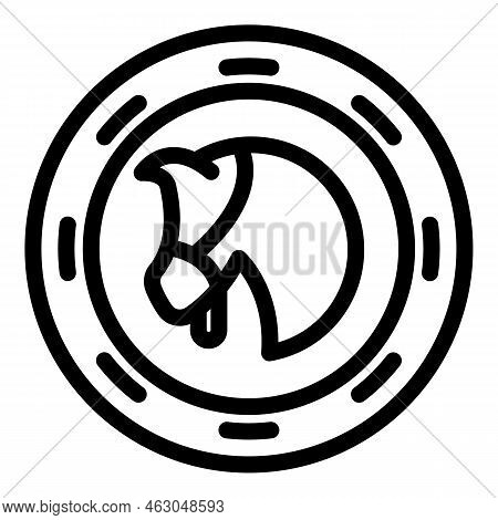 Horse Emblem Icon Outline Vector. Racehorse Derby. Race Sport