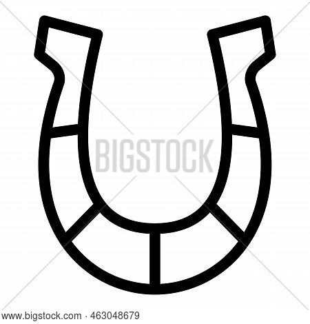 Horseshoe Icon Outline Vector. Horse Jockey. Derby Track