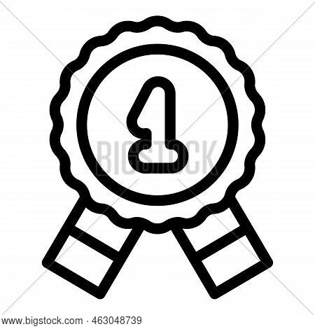 Horse Gold Medal Icon Outline Vector. Jockey Sport. Derby Betting