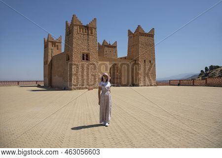 Tourist In The Kasbah Of Beni Mellal Which Is A Berber Castle And Historical Monument In The City Of