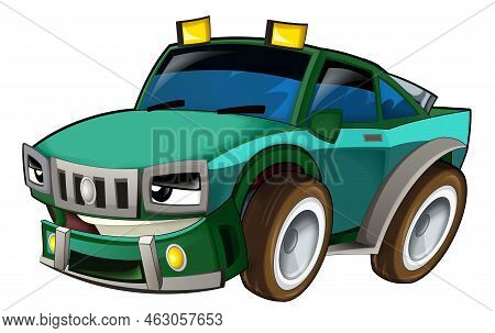 Cool Looking Cartoon Offroad Car Isolated Illustration