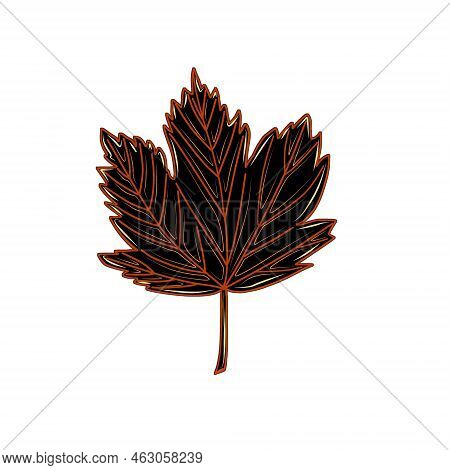 Maple Leaf Black. Illustration For  Advertising, Web, Social Media, Cut Stickers, Design Template, 
