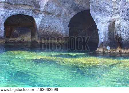 Italy, Lazio: Foreshortening Of Wonderful Coast Of Ponza Island.