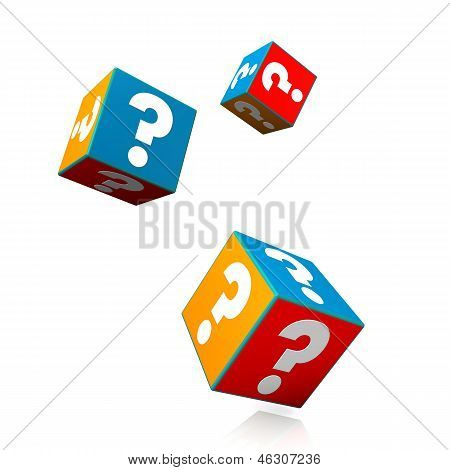 Bunte Frage Cubes
